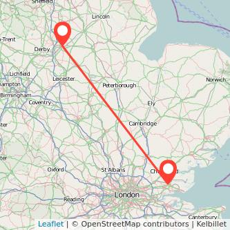 Wickford Nottingham train map