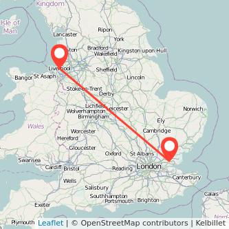 Wickford Liverpool train map