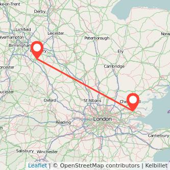 Wickford Leamington train map