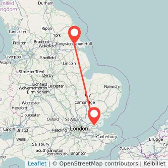 Wickford Hull train map