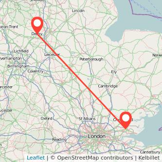 Wickford Derby train map