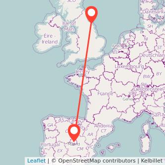 Whitby Madrid train map