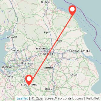 Whitby Stoke-on-Trent train map