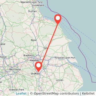 Whitby Rotherham train map