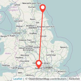 Whitby Reading train map