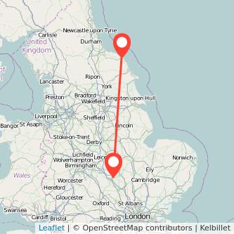 Whitby Northampton train map