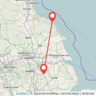 Whitby Retford bus map