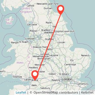 Whitby Bristol train map