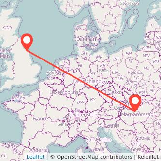 Whitby Budapest train map