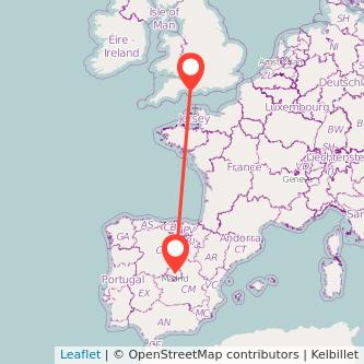 Weymouth Madrid train map