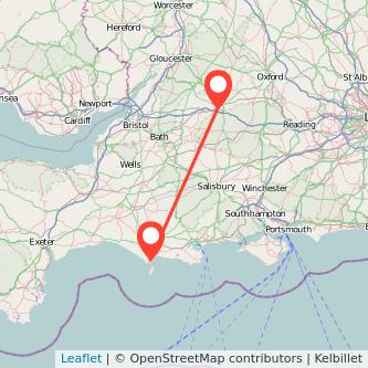 Weymouth Swindon bus map