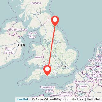 Weymouth Sunderland train map