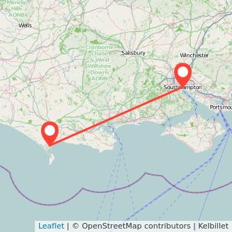 Weymouth Southampton train map