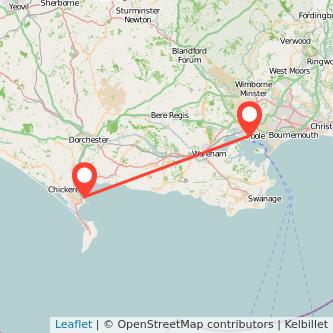 Weymouth Poole train map