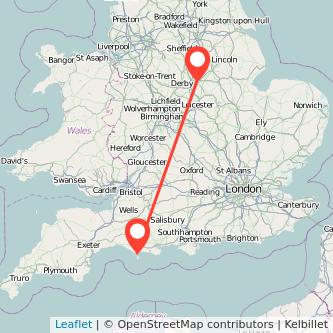 Weymouth Nottingham train map