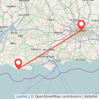 Weymouth London train map