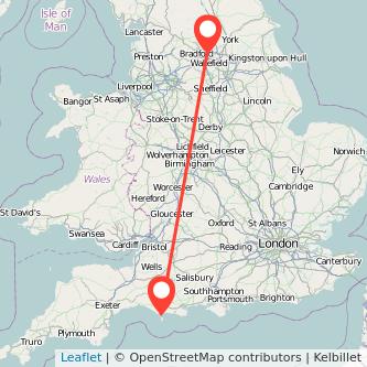 Weymouth Leeds train map