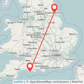 Weymouth Hull train map