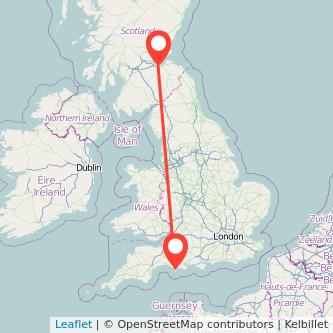 Weymouth Edinburgh train map