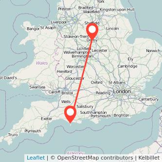 Weymouth Derby train map