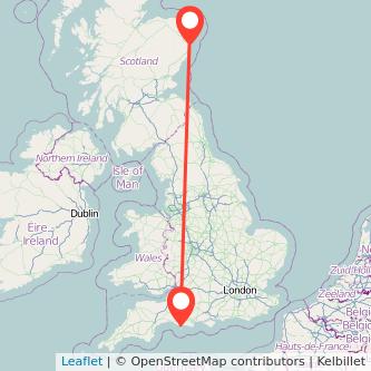 Weymouth Aberdeen train map