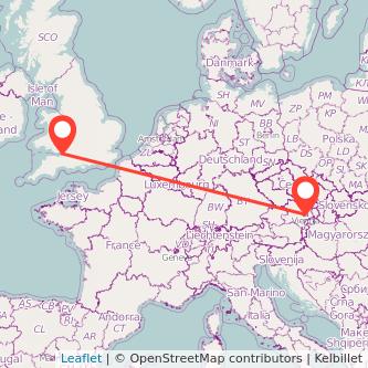 Weston-super-Mare Vienna train map