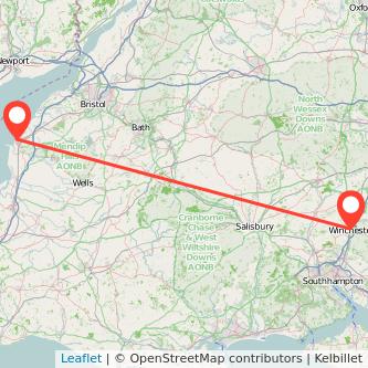 Weston-super-Mare Winchester bus map