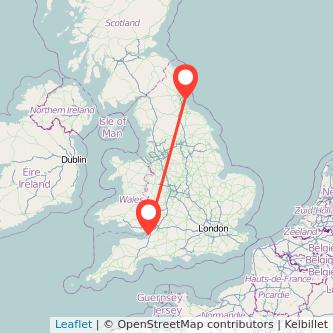 Weston-super-Mare Sunderland train map