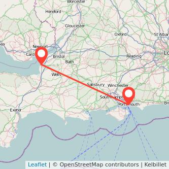 Weston-super-Mare Portsmouth train map