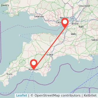 Weston-super-Mare Plymouth train map
