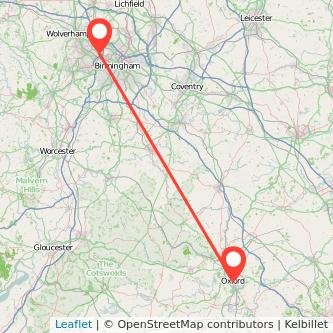 West Bromwich Oxford bus map