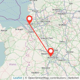 West Bromwich Liverpool train map