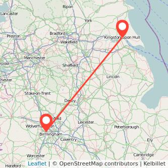 West Bromwich Hull bus map