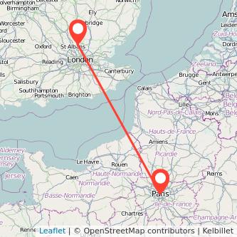 Welwyn Garden City Paris train map