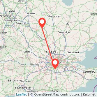 Wellingborough Sutton train map