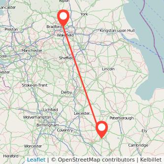 Wellingborough Leeds train map
