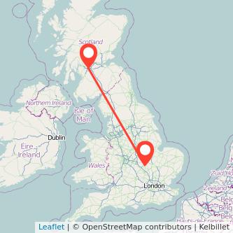 Wellingborough Glasgow train map