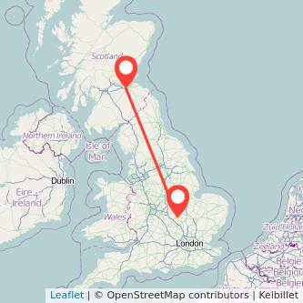 Wellingborough Edinburgh train map