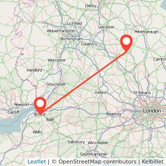 Wellingborough Bristol train map