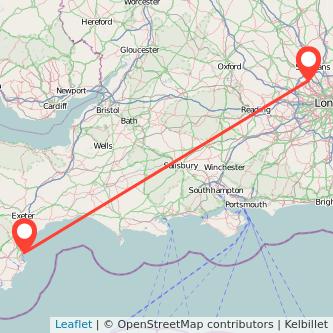 Watford Torquay train map