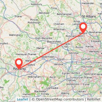 Watford Reading train map