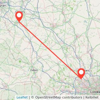 Watford Leamington train map