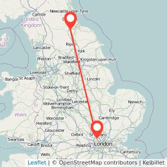 Watford Darlington train map