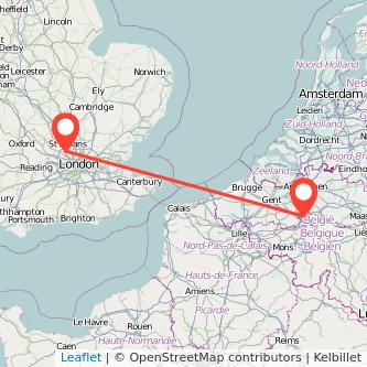 Watford Brussels train map