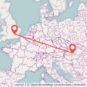 Watford Budapest train map