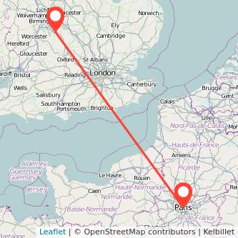 Warwick Paris train map