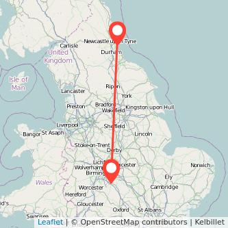 Warwick Sunderland train map