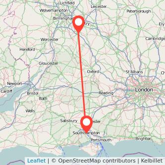 Warwick Southampton bus map