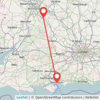 Warwick Portsmouth train map