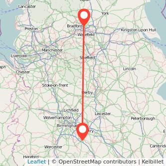 Warwick Leeds train map